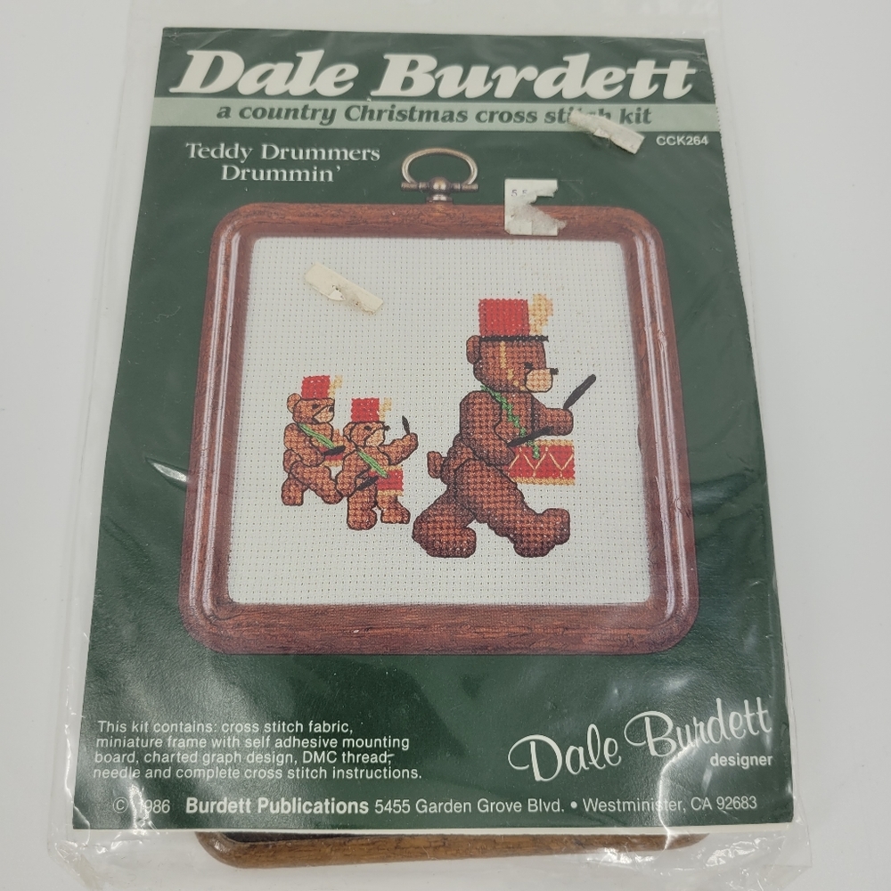 Teddy Drummers Cross Stitch Kit Christmas Dale Burdett Bear Drum CCK 264 NEW